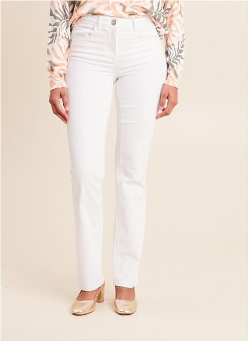 Bréal Jeans droit PESTRATYJ femme blanc