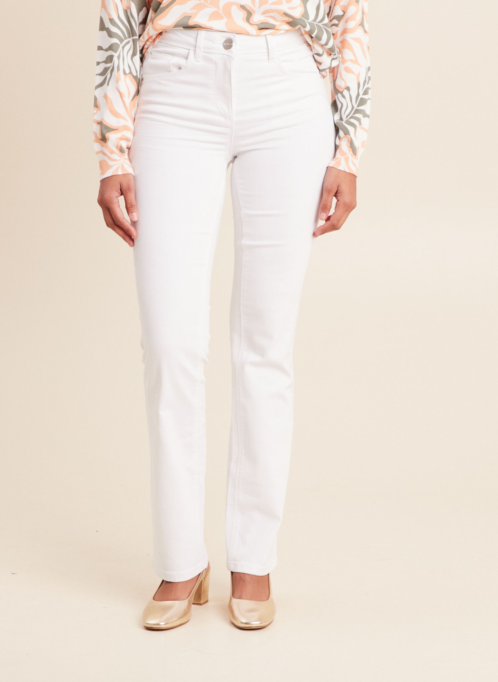 Jeans droit PESTRATYJ femme blanc Bréal Jeans droit PESTRATYJ femme blanc Blanc