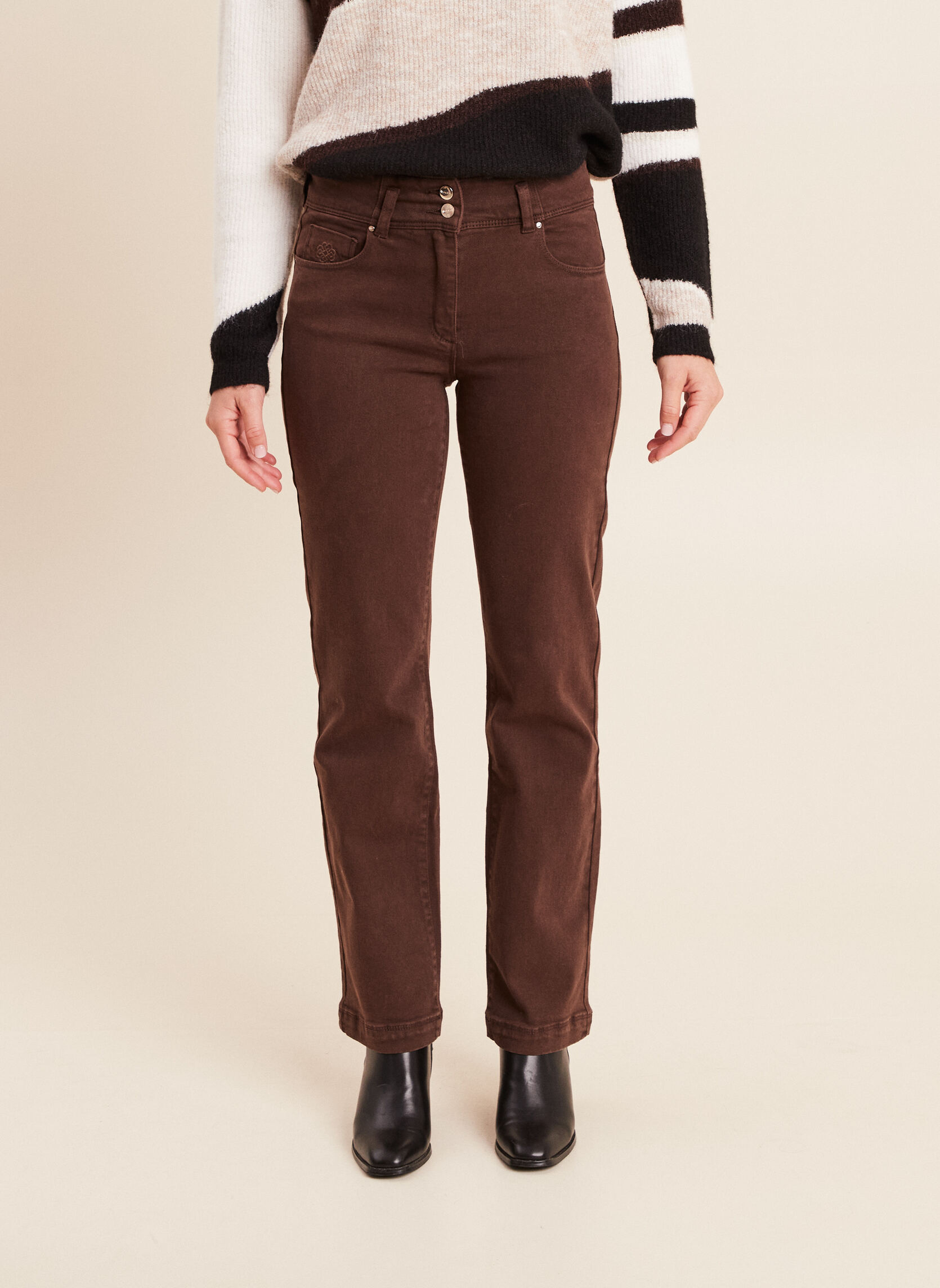 Jeans droit PEDROITIER femme marron Bréal Jeans droit PEDROITIER femme marron Marron foncé