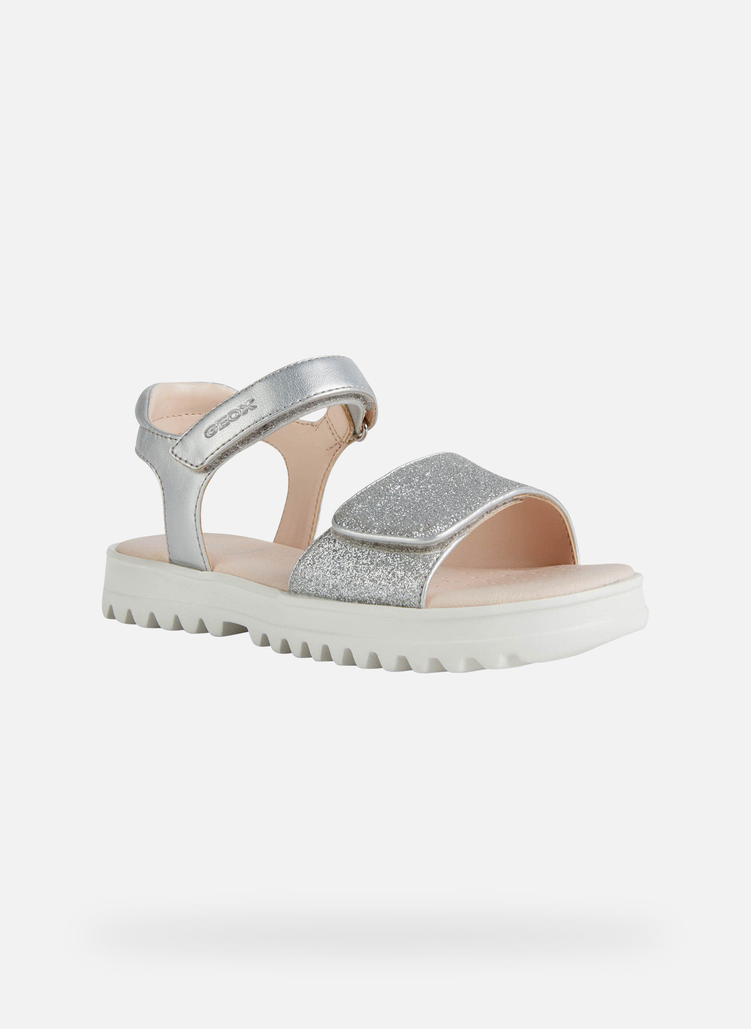 Sandales J SANDAL CORALIE GIRL fille argent Geox Sandales J SANDAL CORALIE GIRL fille argent Argent