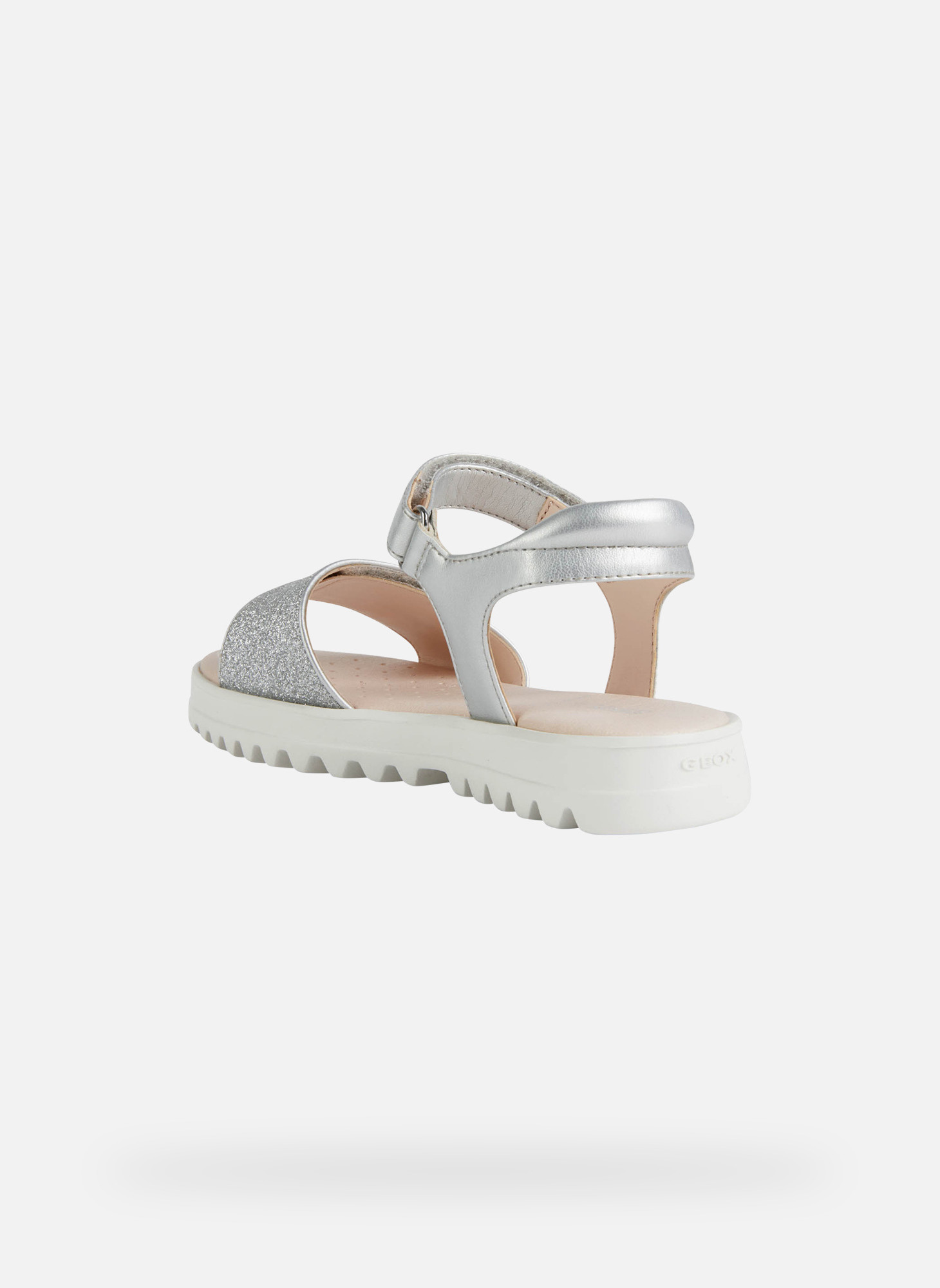 Sandales J SANDAL CORALIE GIRL fille argent Geox Sandales J SANDAL CORALIE GIRL fille argent Argent