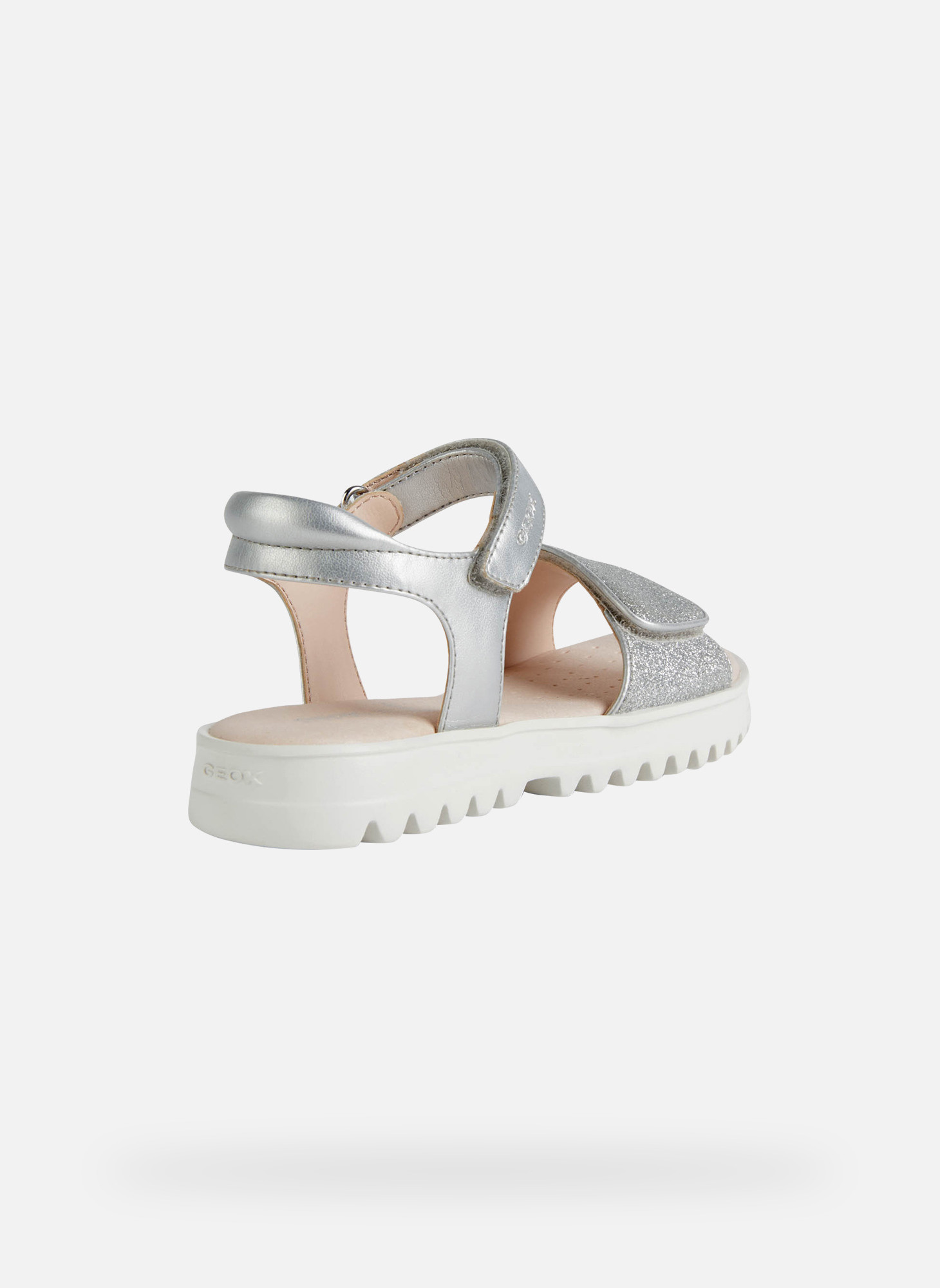 Sandales J SANDAL CORALIE GIRL fille argent Geox Sandales J SANDAL CORALIE GIRL fille argent Argent