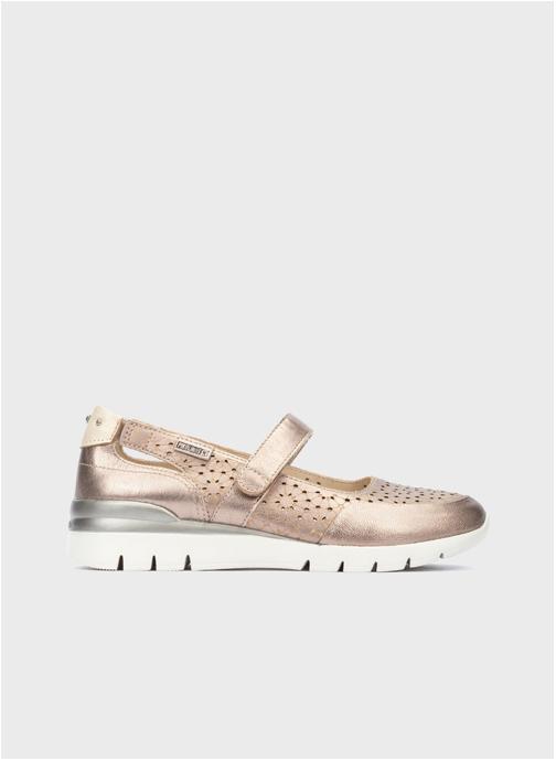 Pikolinos Baskets basses Baskets cuir CANTABRIA femme argent