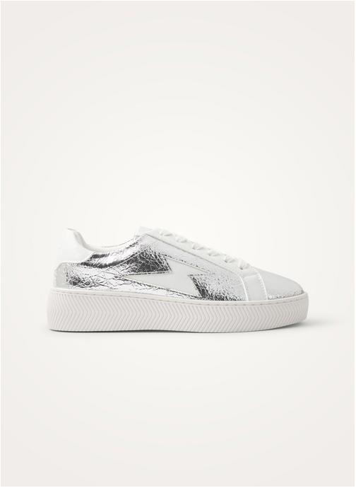 Vanessa Wu Baskets basses JANE Emblem femme argent