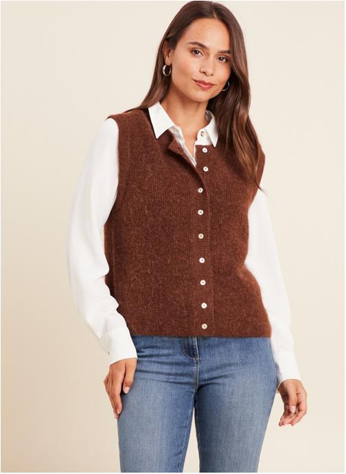 Bréal Gilets MITUCSON femme marron