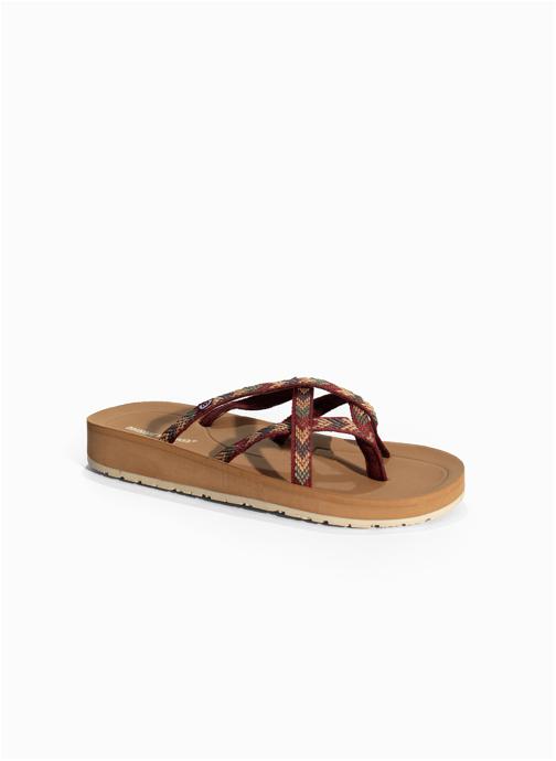 Minnetonka Tongs Tongs HANNA Multicolor femme marron