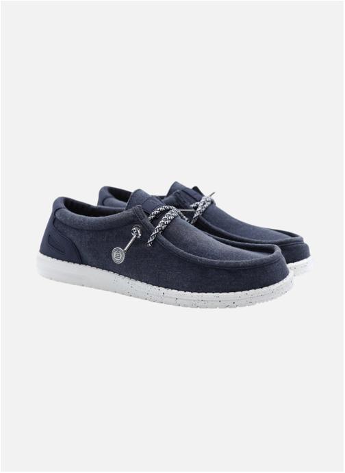 Serge Blanco Chaussures bateaux Saint Jean homme bleu