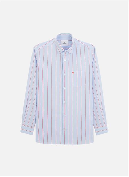 Serge Blanco Chemises Chemise ML homme bleu