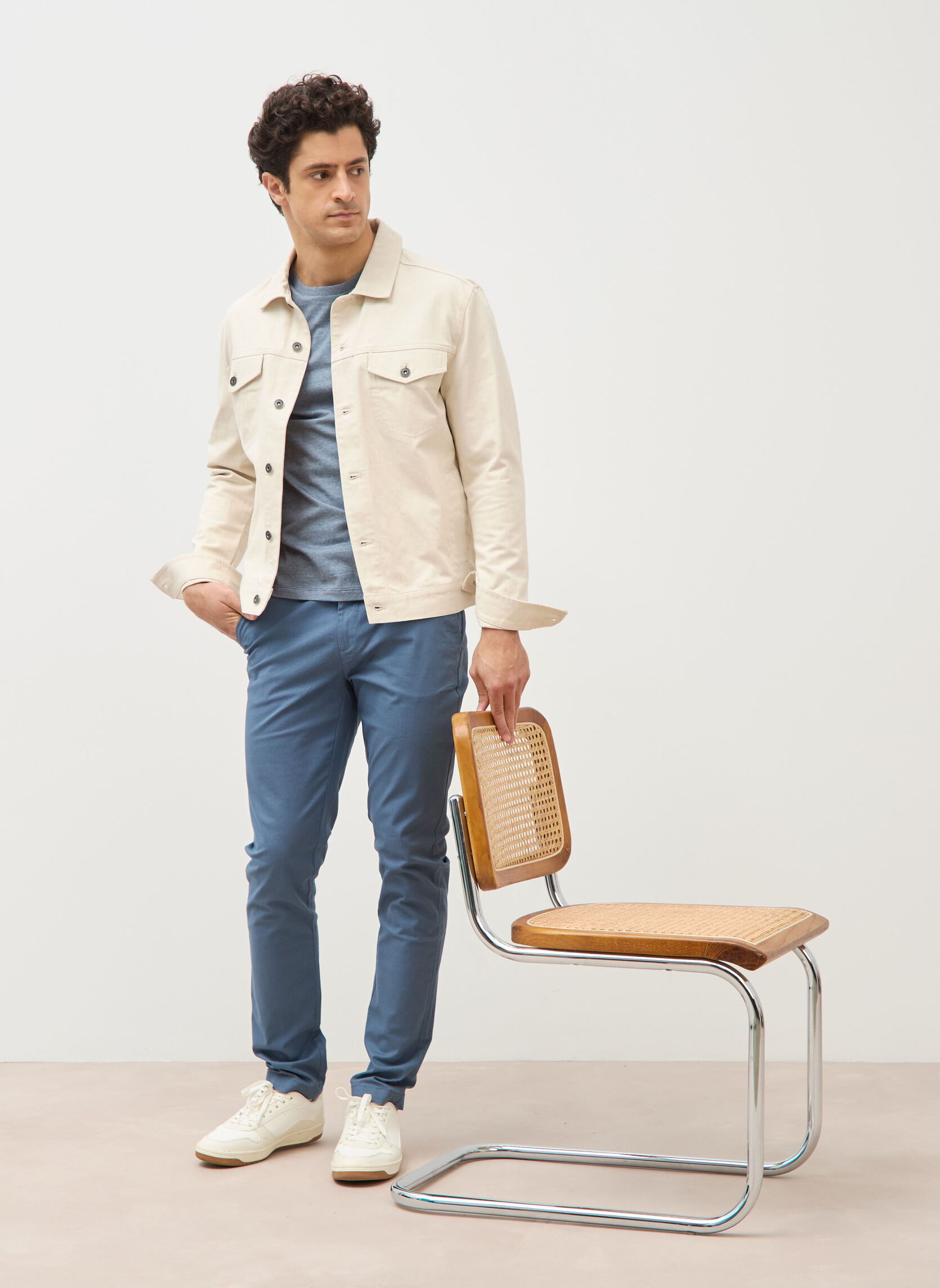 Pantalons droits SADAOCHIN#H homme bleu Bonobo Pantalons droits SADAOCHIN#H homme bleu Bleu foncé