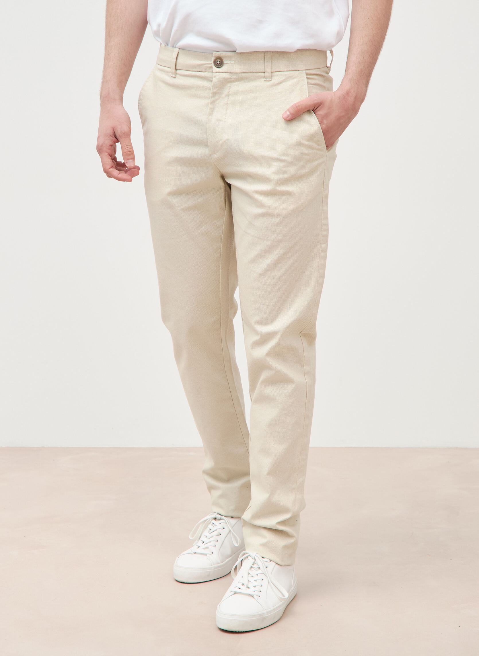 Pantalons droits SADAOCHIN#H homme beige Bonobo Pantalons droits SADAOCHIN#H homme beige Beige chiné