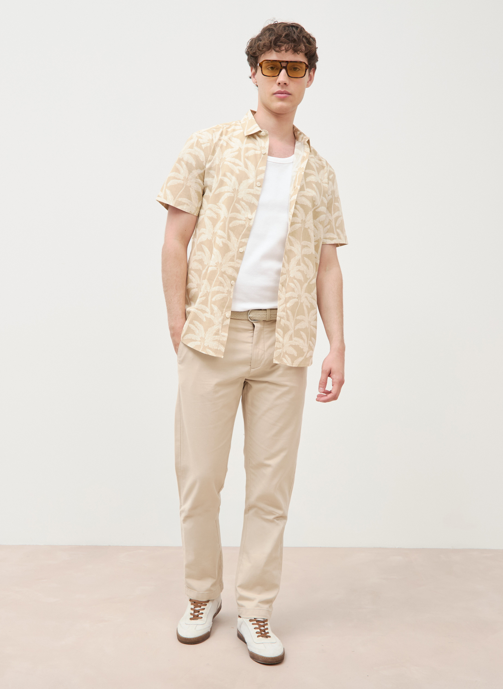 Pantalons droits SOCHINEO#H homme beige Bonobo Pantalons droits SOCHINEO#H homme beige Beige