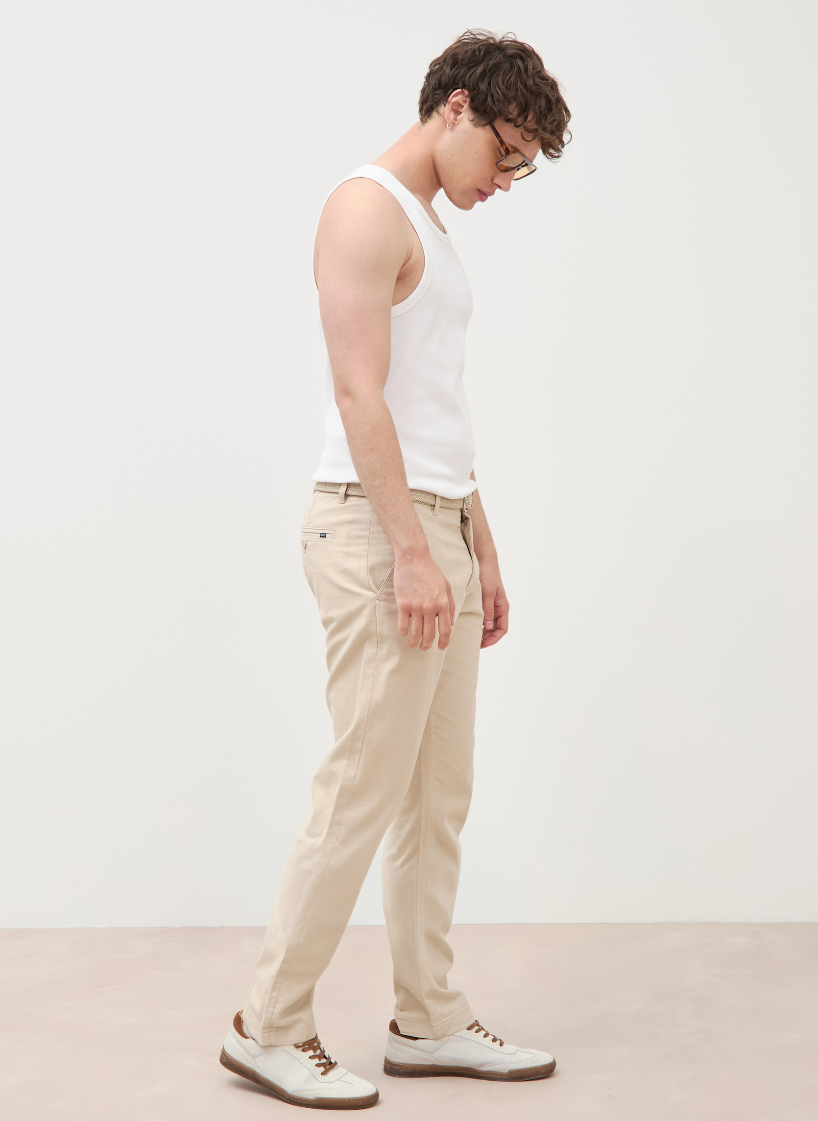 Pantalons droits SOCHINEO#H homme beige Bonobo Pantalons droits SOCHINEO#H homme beige Beige