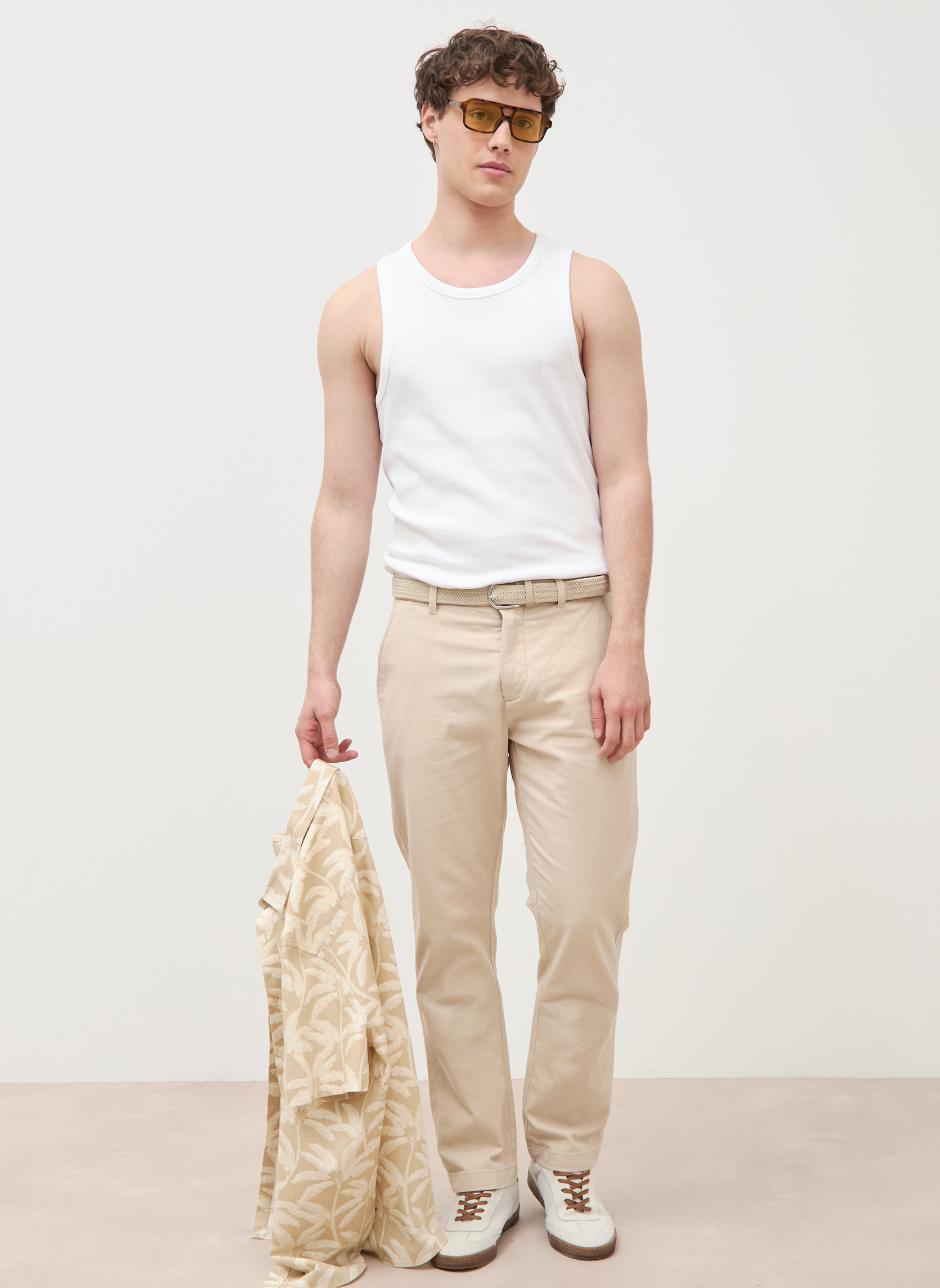 Pantalons droits SOCHINEO#H homme beige Bonobo Pantalons droits SOCHINEO#H homme beige Beige