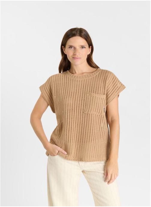 Le temps des cerises Tee-shirts Tee-Shirt GAFO Brown femme marron
