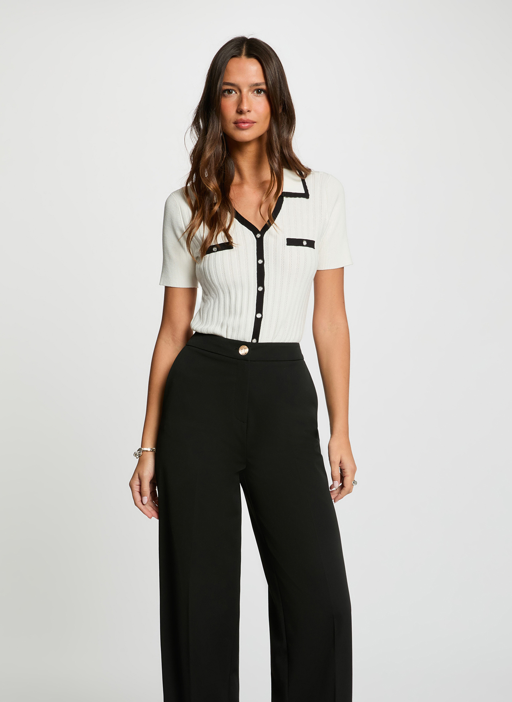 Pulls 261-MTONIZA femme blanc Morgan Pulls 261-MTONIZA femme blanc Blanc