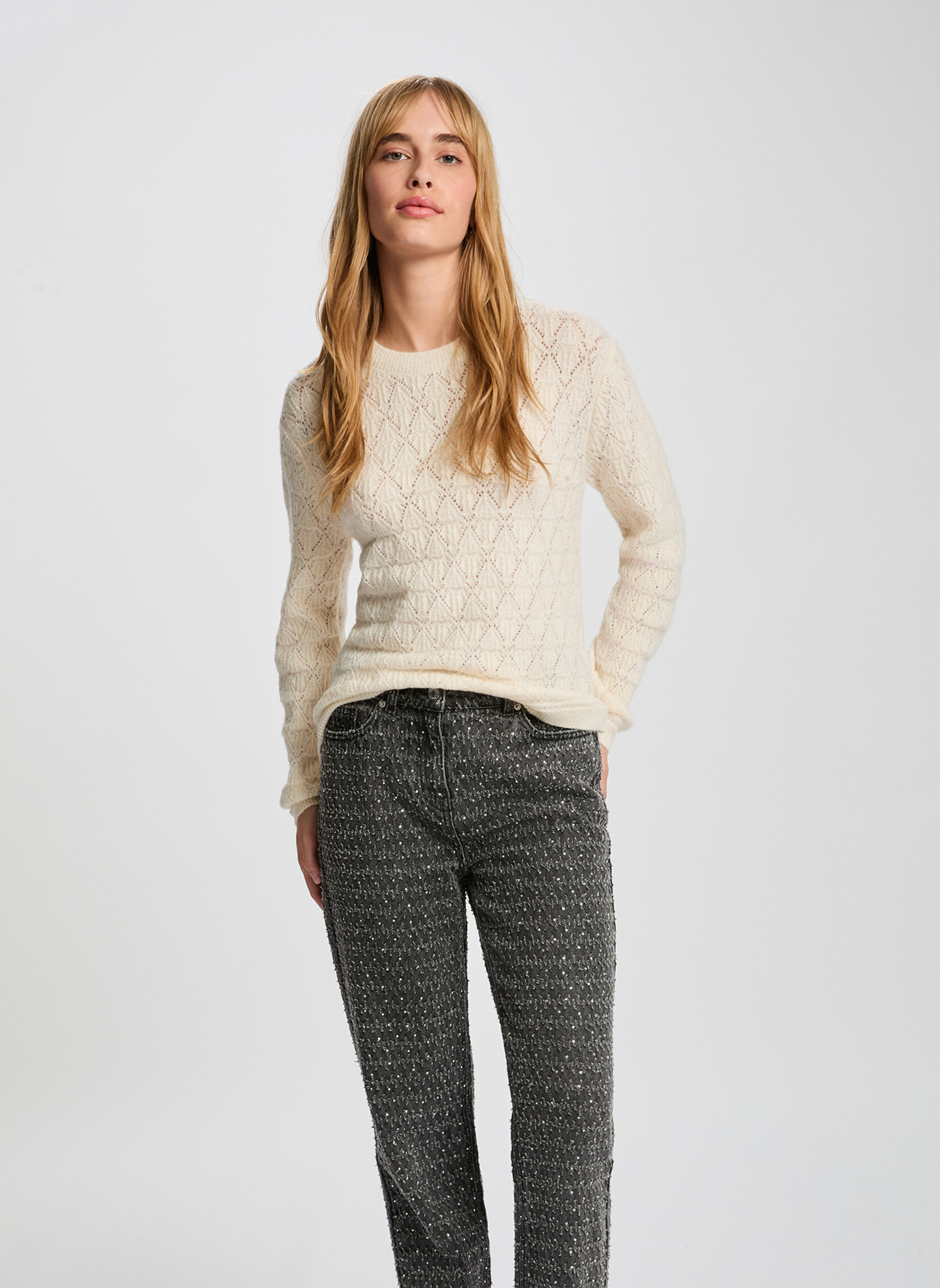 Morgan Pulls Pulls cols ronds - 261-MCASTY femme beige | Sarenza France