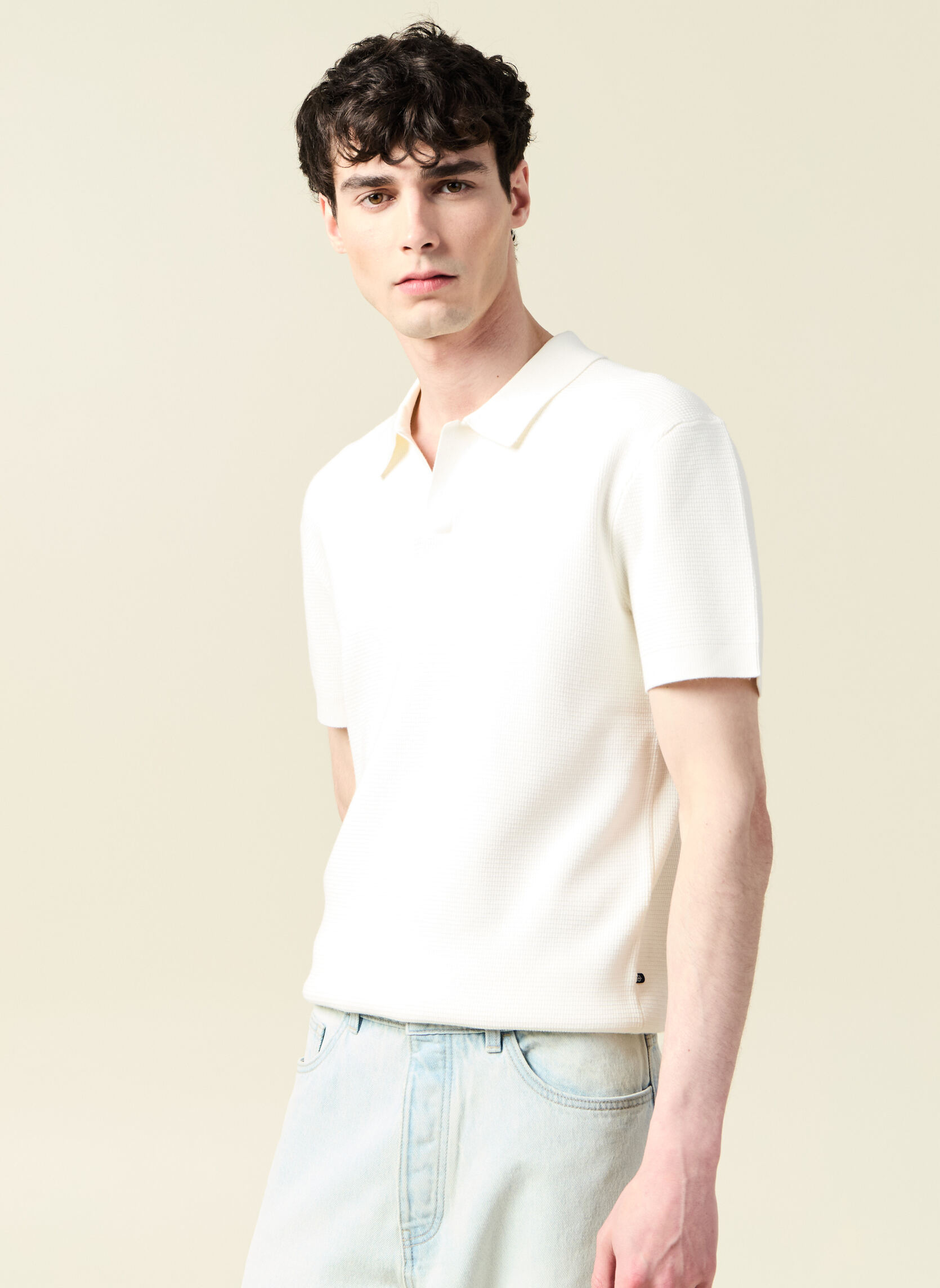 Polos POLCARREH homme blanc Bonobo Polos POLCARREH homme blanc Blanc