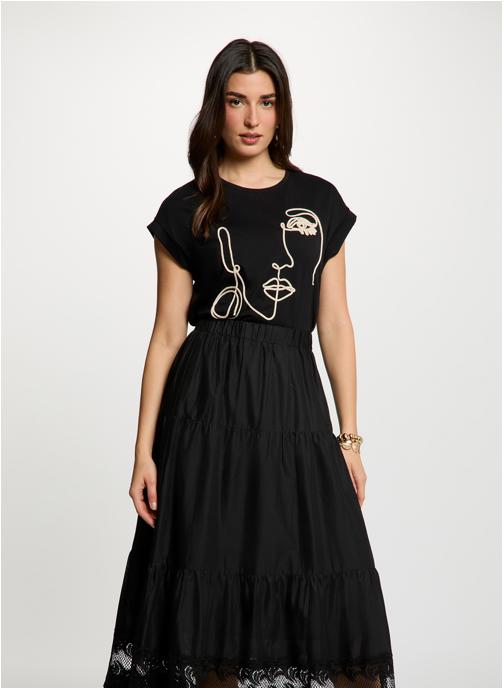 Morgan Tee-shirts 261-DJOJO femme noir