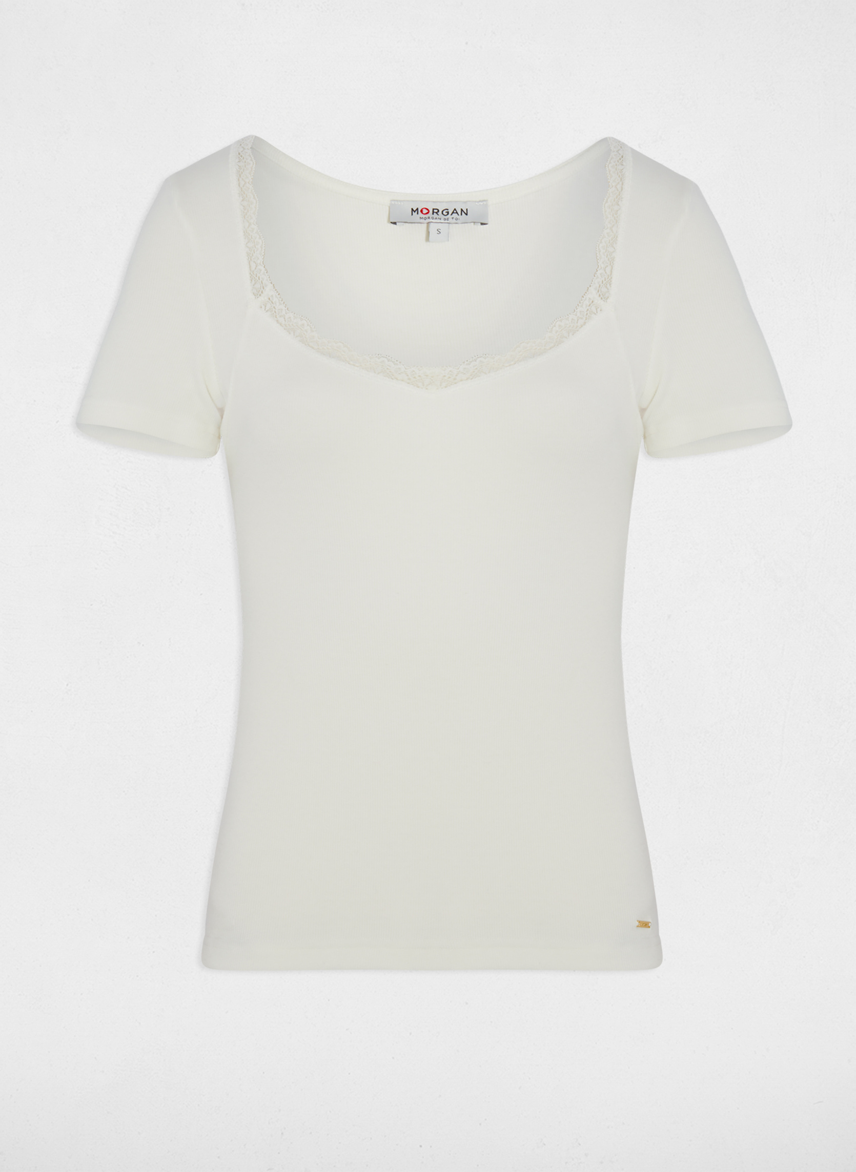 Tee-shirts 261-DAMOUR femme blanc Morgan Tee-shirts 261-DAMOUR femme blanc Blanc