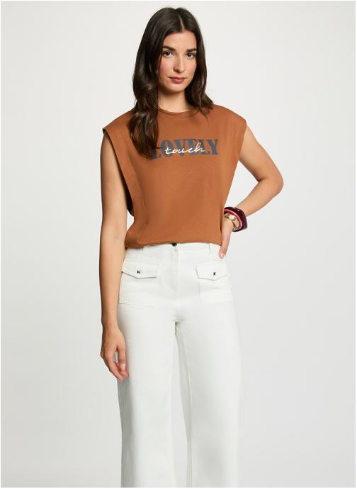 Morgan Tee-shirts 261-DPREPPY femme marron