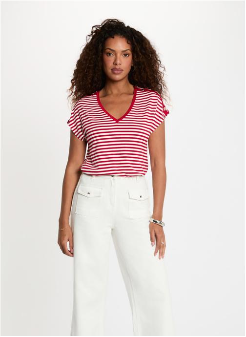 Morgan Tee-shirts 261-DIVA femme rouge