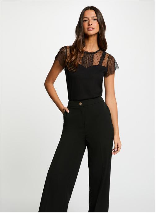 Morgan Tee-shirts 261-DAPHNE femme noir