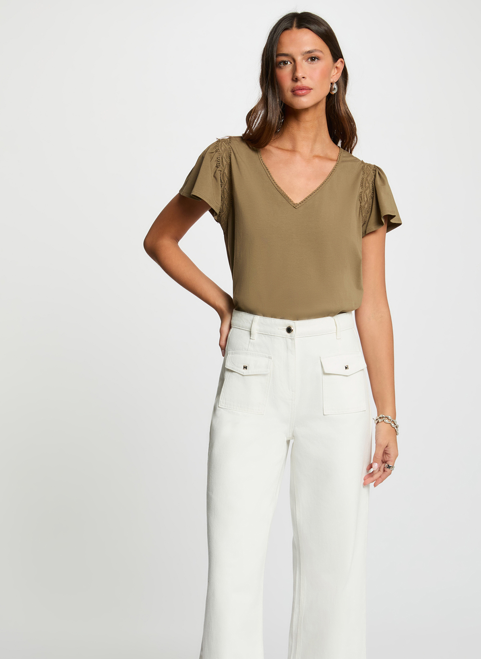 Tee-shirts 261-DELODI femme vert Morgan Tee-shirts 261-DELODI femme vert Kaki