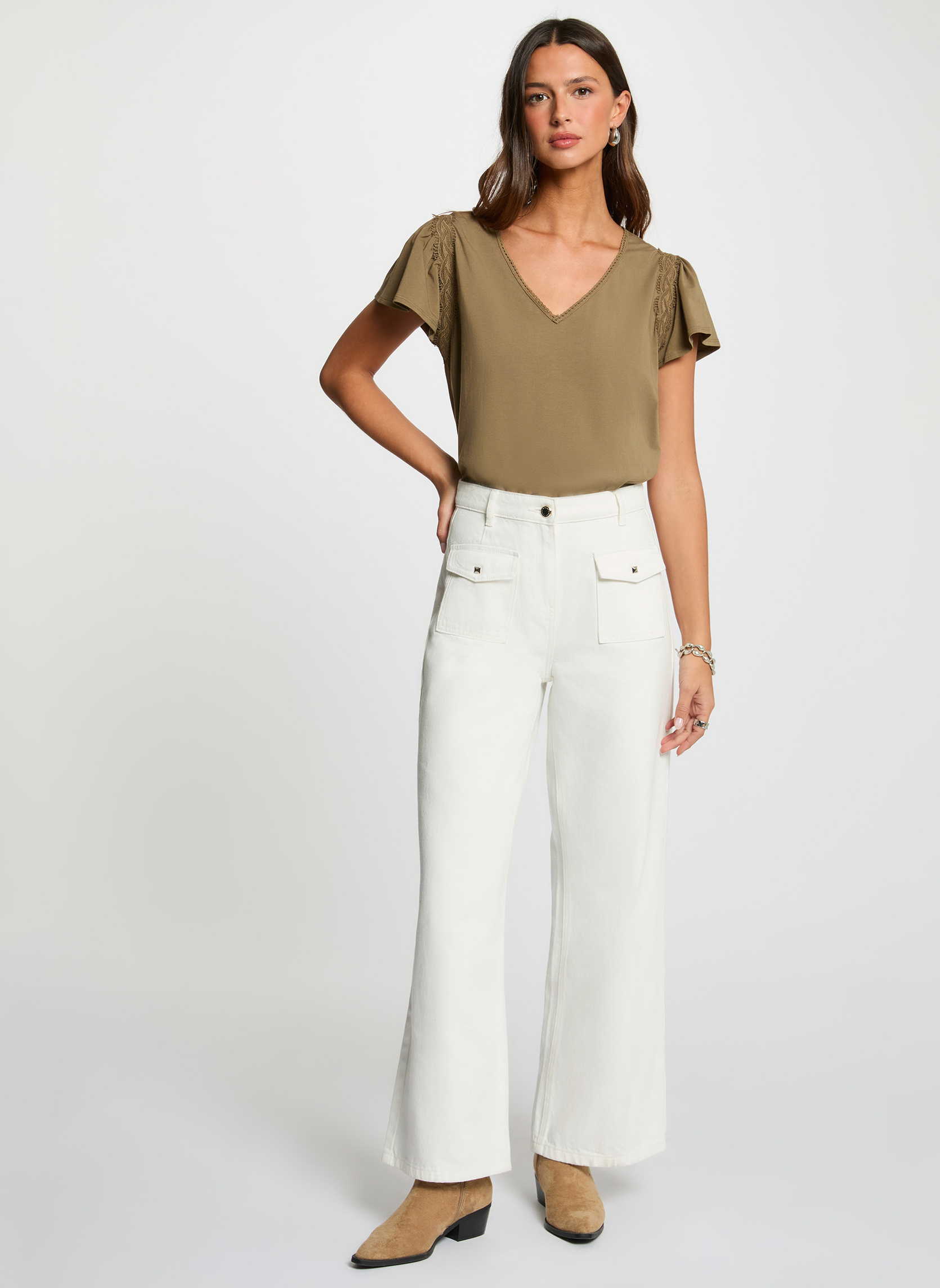 Tee-shirts 261-DELODI femme vert Morgan Tee-shirts 261-DELODI femme vert Kaki