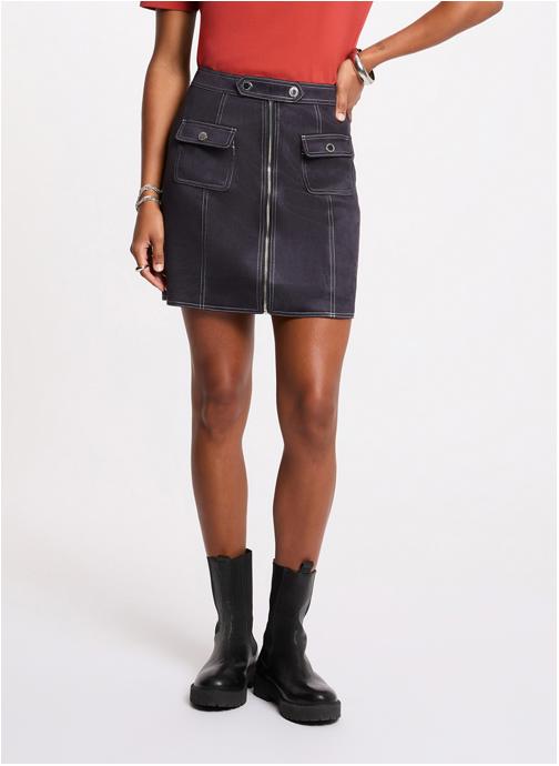 Morgan Jupes mi-longues 261-JTRAST femme bleu