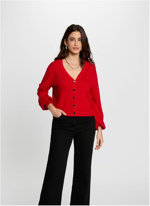 Morgan Gilets 261-MLIKE femme rouge