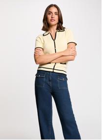 Pulls 261-MTOIRI femme jaune Morgan Pulls 261-MTOIRI femme jaune Jaune clair