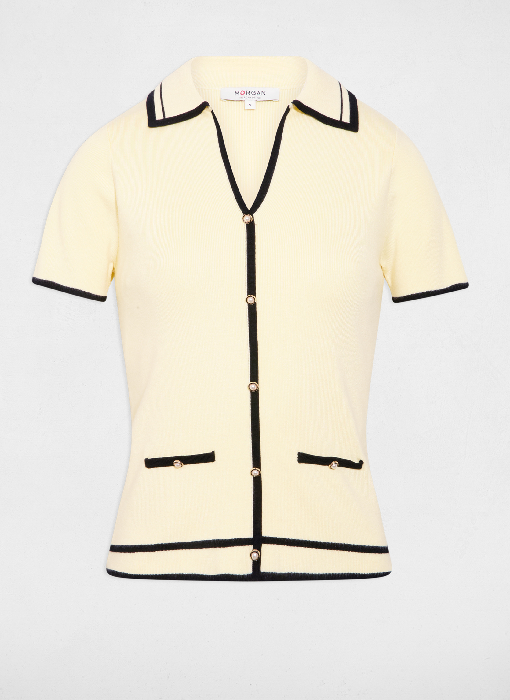 Pulls 261-MTOIRI femme jaune Morgan Pulls 261-MTOIRI femme jaune Jaune clair