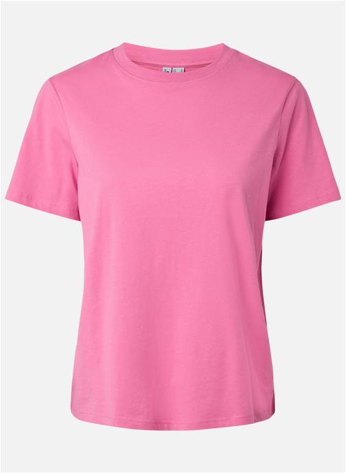 Pieces Tee-shirts T-shirt coton biologique droit - 17140802 femme rose