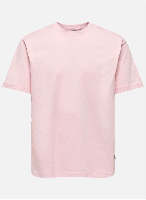 Only & Sons Tee-shirts T-shirt coton biologique droit ONSFRED LIFE RLX SS TEE NOOS - 22022532 homme rose