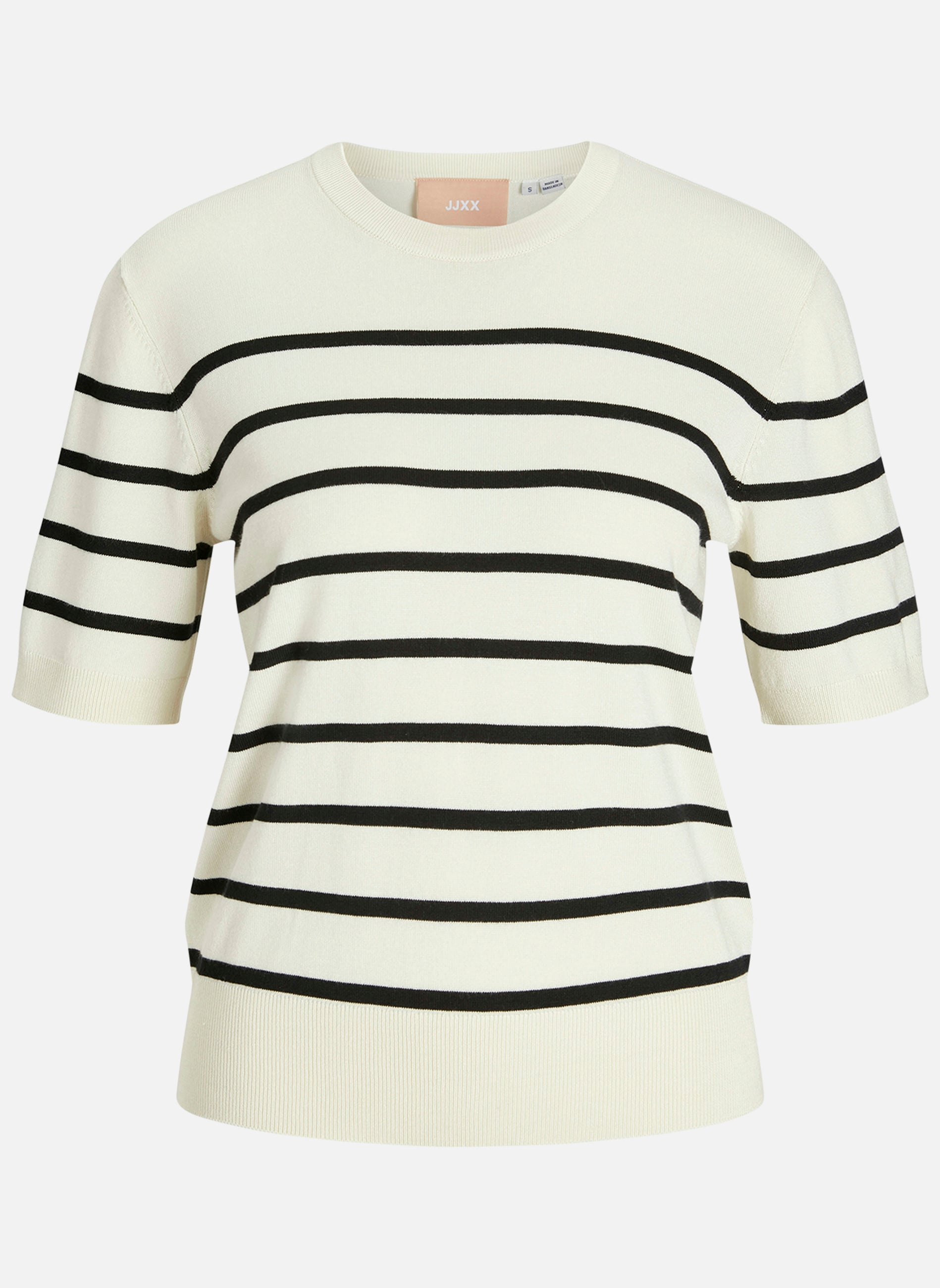 Pulls Pull à rayures col col rond - 12254368 femme blanc JJXX Pulls Pull à rayures col col rond - 12254368 femme blanc Blanc