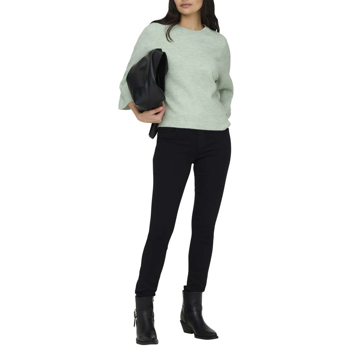 Pulls Pull col col rond droit - 15333199 femme vert ONLY Pulls Pull col col rond droit - 15333199 femme vert Vert