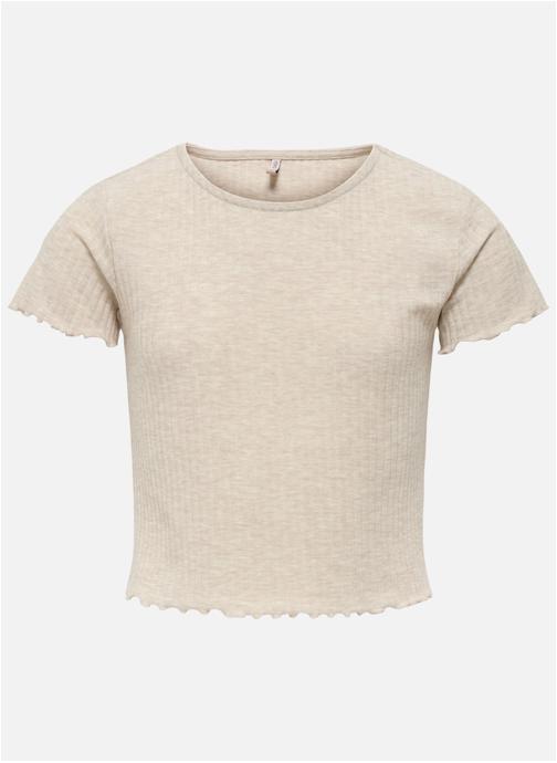 ONLY Tee-shirts T-shirt moulant - 15225338 fille beige