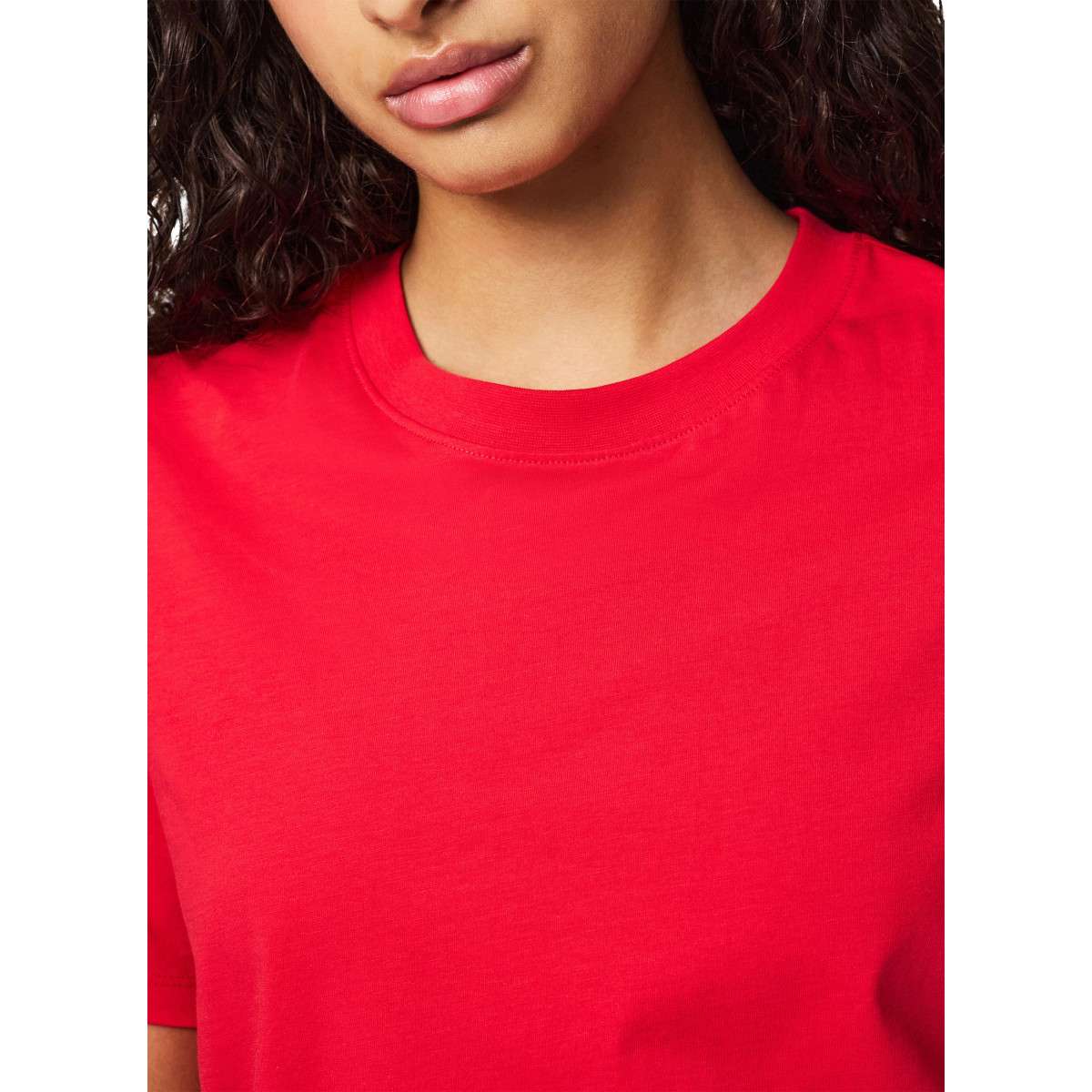 Tee-shirts T-shirt coton biologique droit - 17140802 femme rouge Pieces Tee-shirts T-shirt coton biologique droit - 17140802 femme rouge Rouge