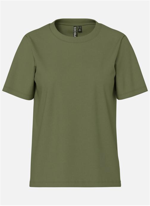 Pieces Tee-shirts T-shirt coton biologique droit - 17140802 femme vert