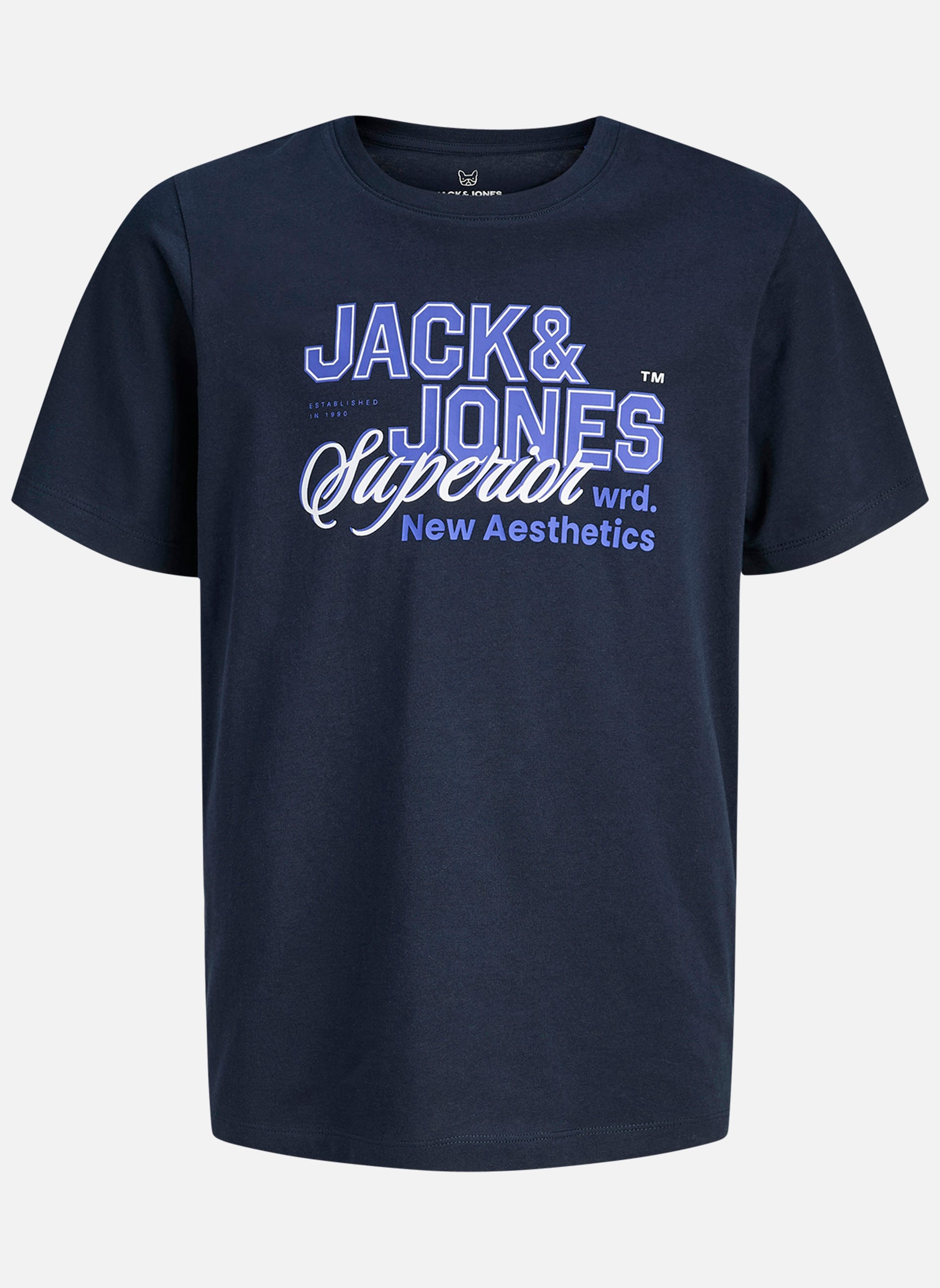 Tee-shirts T-shirt coton biologique - 12289236 garçon bleu Jack & Jones Tee-shirts T-shirt coton biologique - 12289236 garçon bleu Bleu