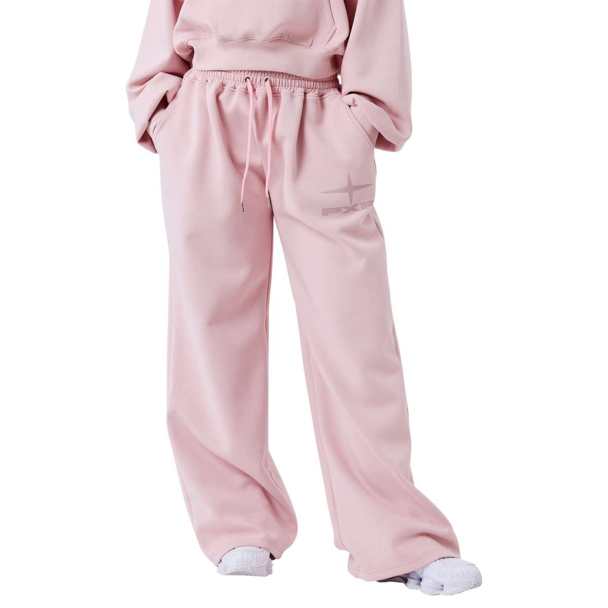 Bas de jogging Pantalon taille haute droit - F264049 femme rose Project X Bas de jogging Pantalon taille haute droit - F264049 femme rose Rose