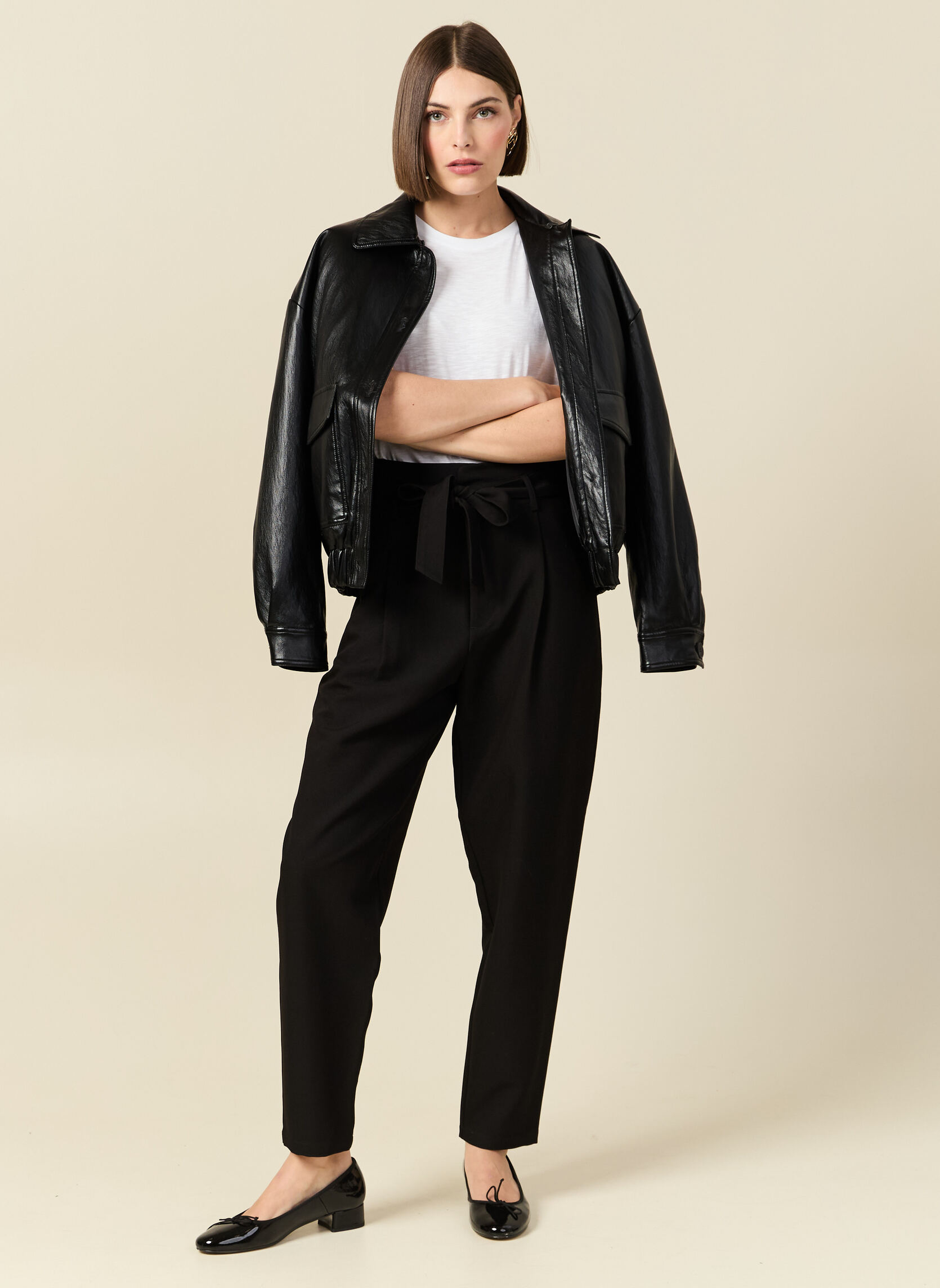 Pantalons droit CHARLIKROT#F femme noir Bonobo Pantalons droit CHARLIKROT#F femme noir Noir