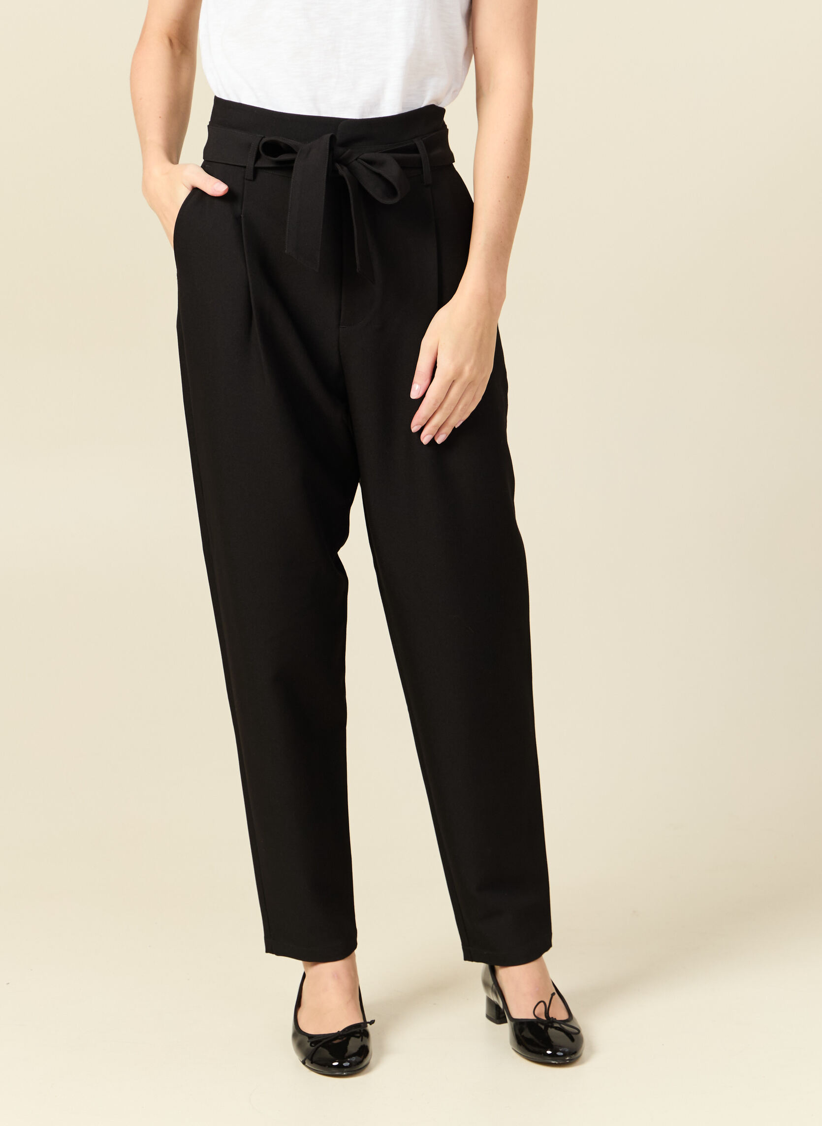 Pantalons droit CHARLIKROT#F femme noir Bonobo Pantalons droit CHARLIKROT#F femme noir Noir