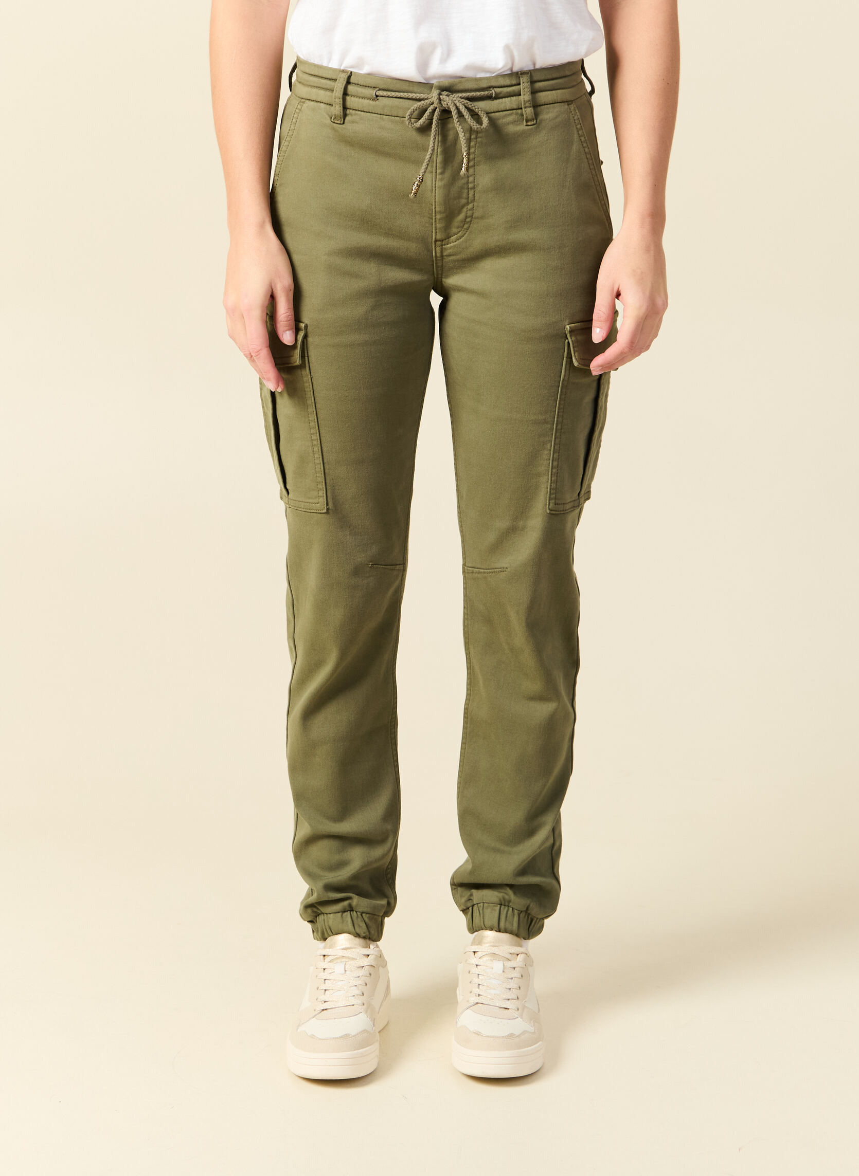 Pantalons droit BATTMAYE#F femme vert Bonobo Pantalons droit BATTMAYE#F femme vert Kaki