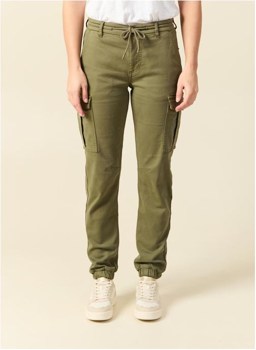 Bonobo Pantalons droit BATTMAYE#F femme vert