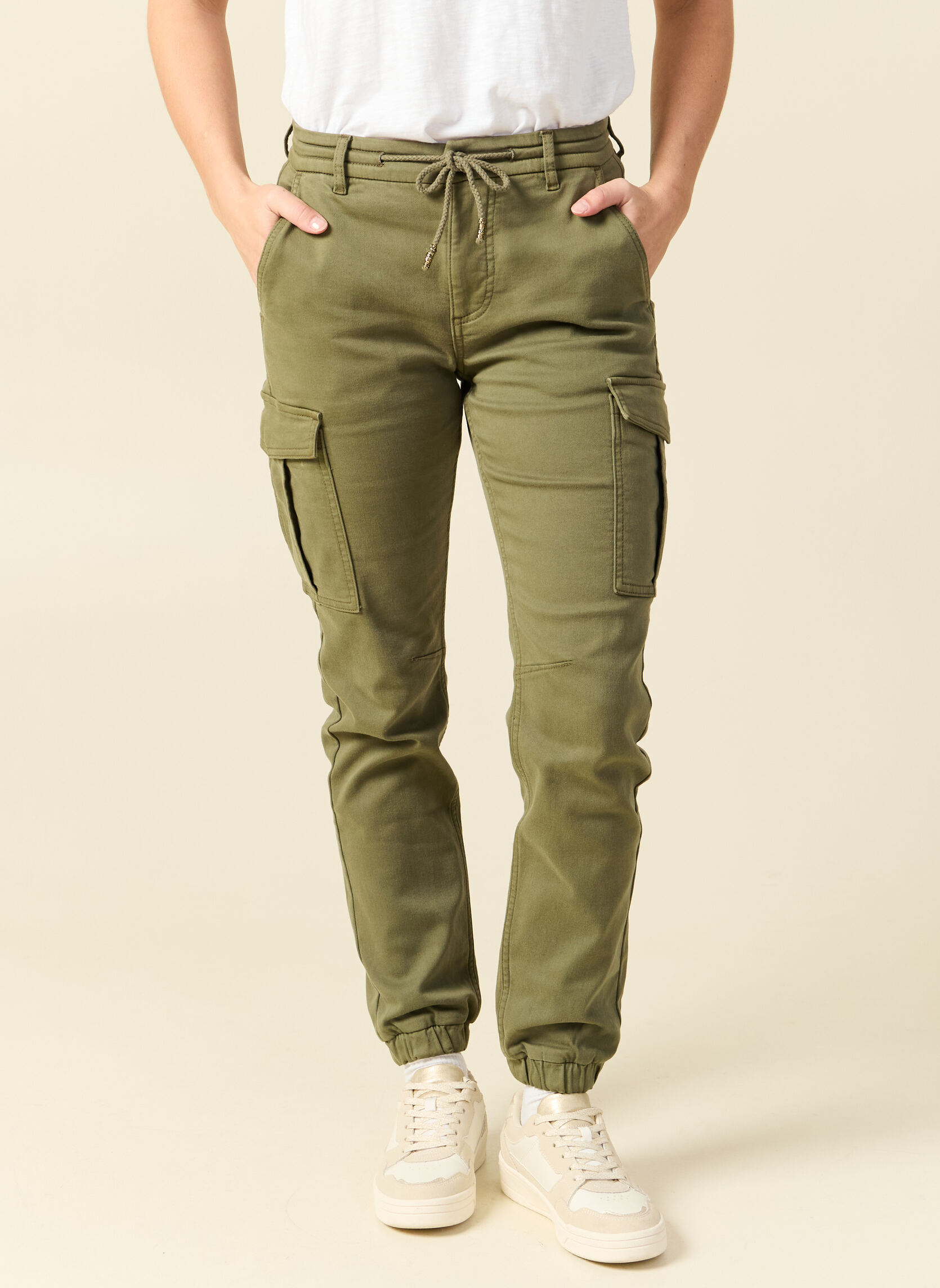 Pantalons droit BATTMAYE#F femme vert Bonobo Pantalons droit BATTMAYE#F femme vert Kaki