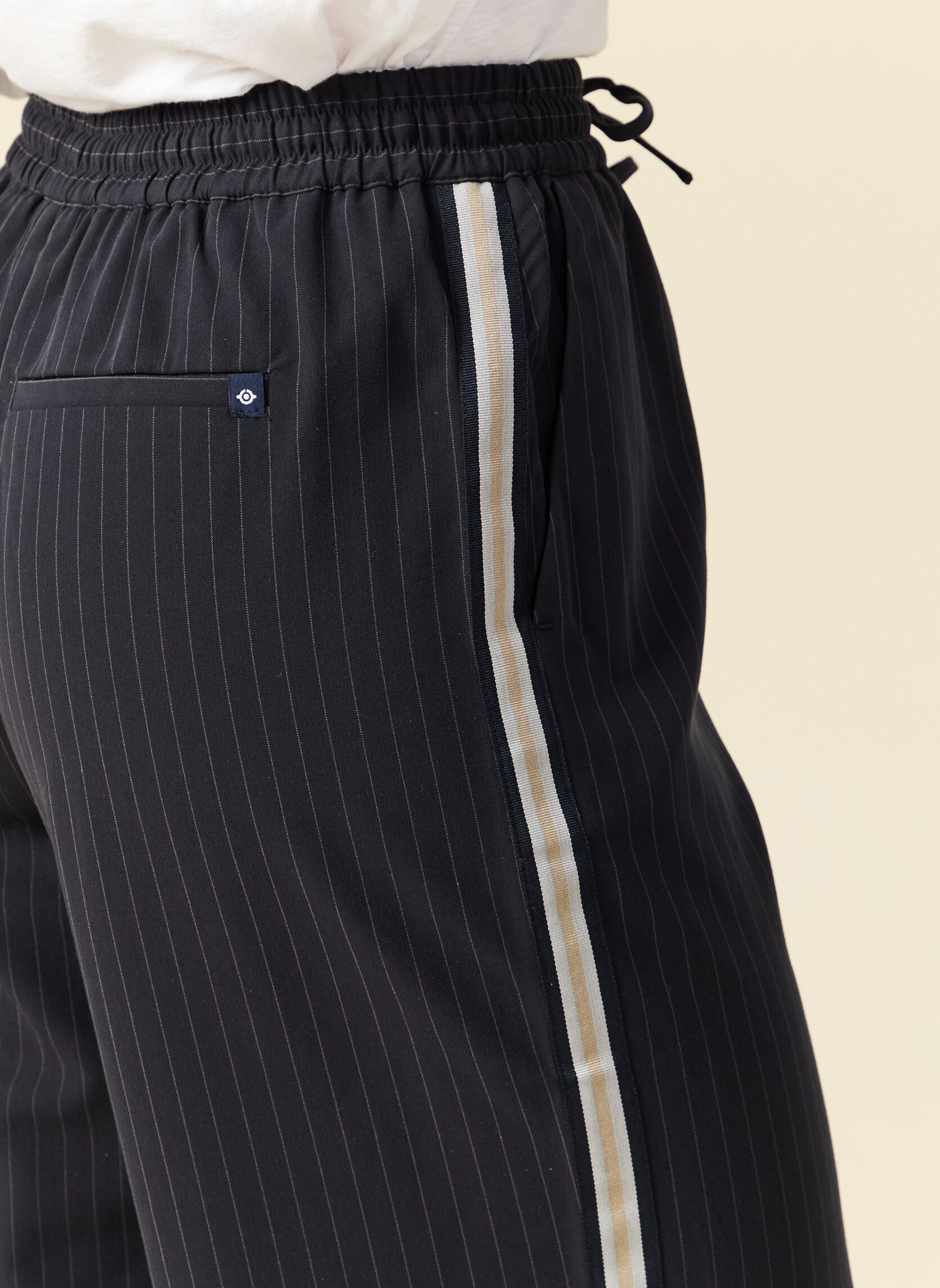 Pantalons droit LARGJOG2F femme bleu Bonobo Pantalons droit LARGJOG2F femme bleu Bleu marine