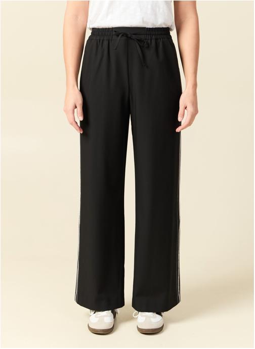 Bonobo Pantalons droit LARGJOGF femme noir