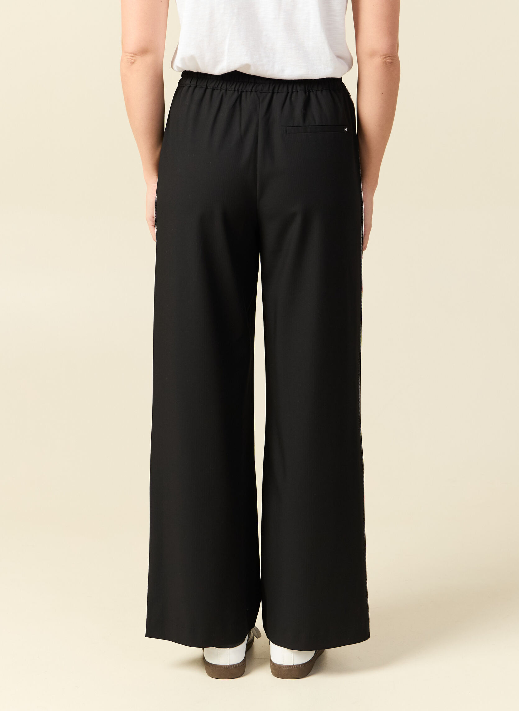 Pantalons droit LARGJOGF femme noir Bonobo Pantalons droit LARGJOGF femme noir Noir