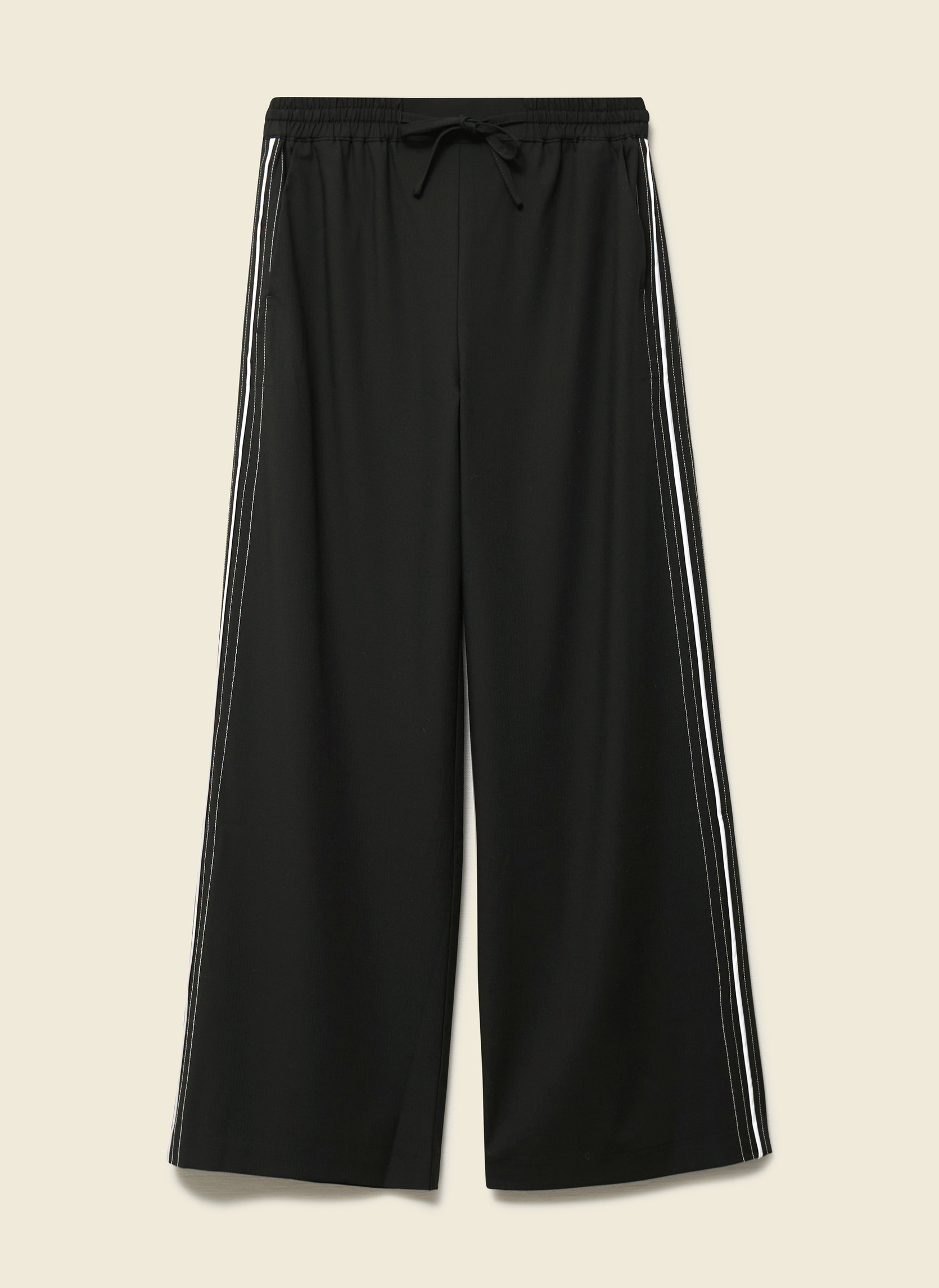 Pantalons droit LARGJOGF femme noir Bonobo Pantalons droit LARGJOGF femme noir Noir